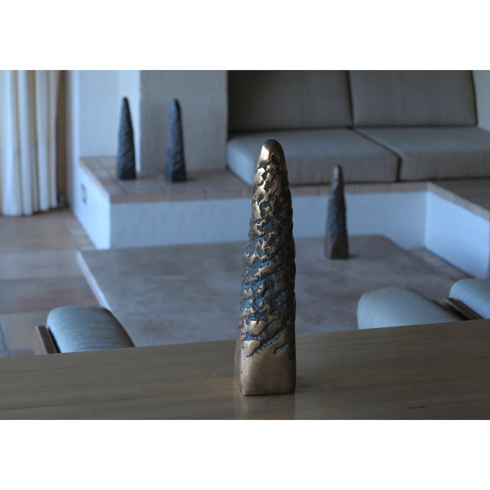 Aspirales – HOO Bronze et pierre calcaire - Variations autour du thème de la spirale